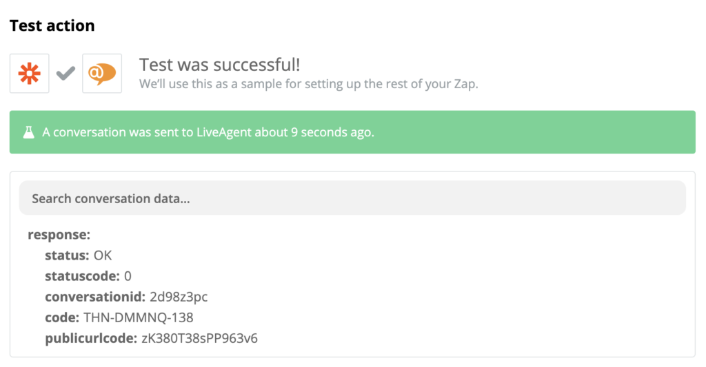 Veiksmīgs LiveAgent un Shopify integrācijas tests